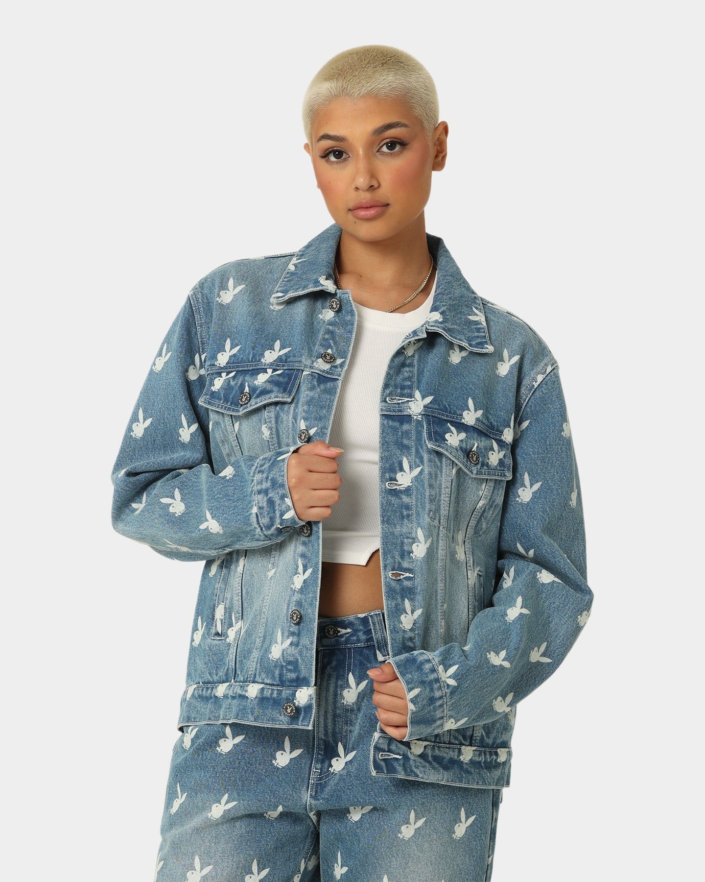 Playboy By CK Players Denim Jacket Vintage Blue sold by Culture Kings product image thumbnail 2