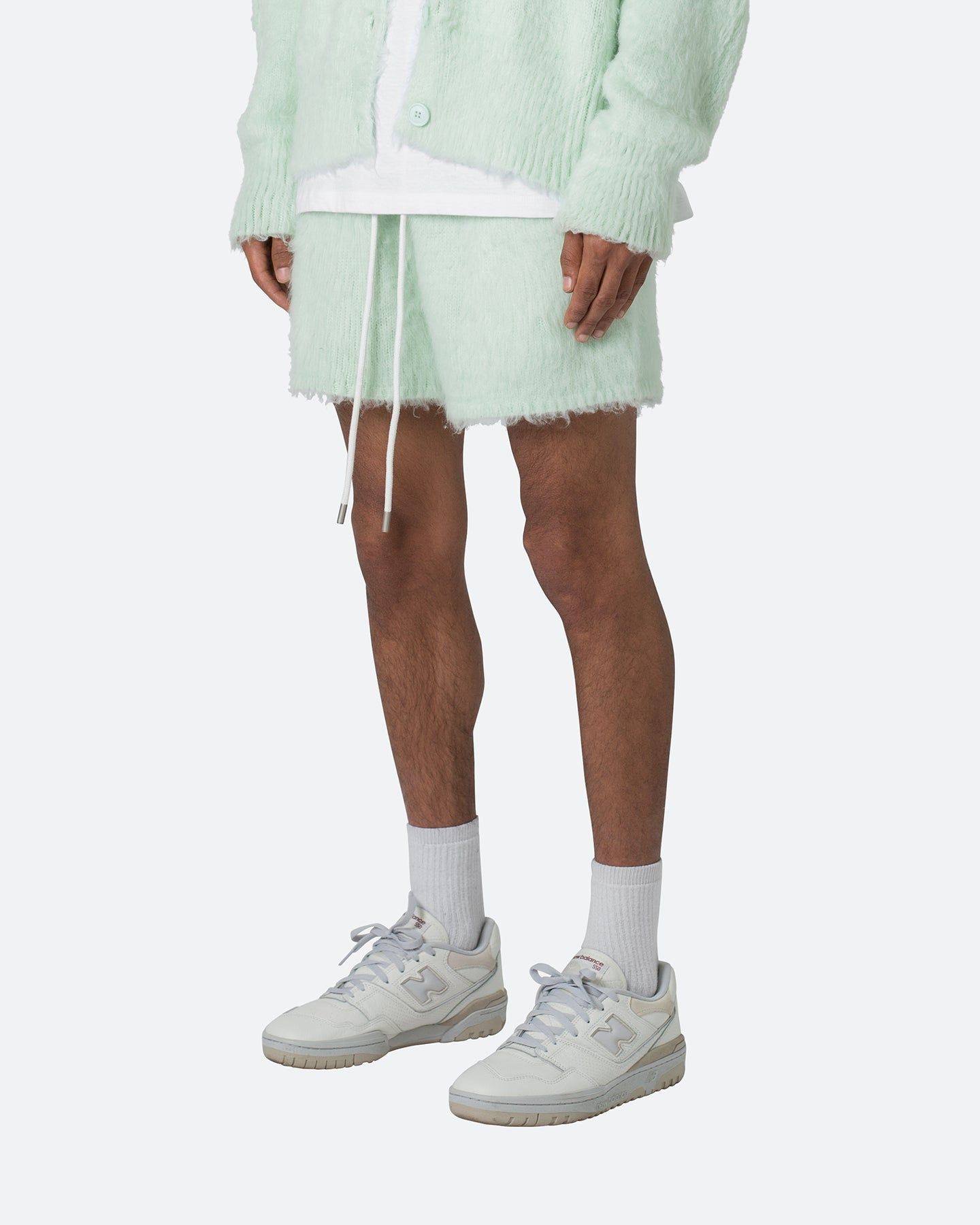 MNML Fuzzy Sweat Shorts Mint sold by Culture Kings