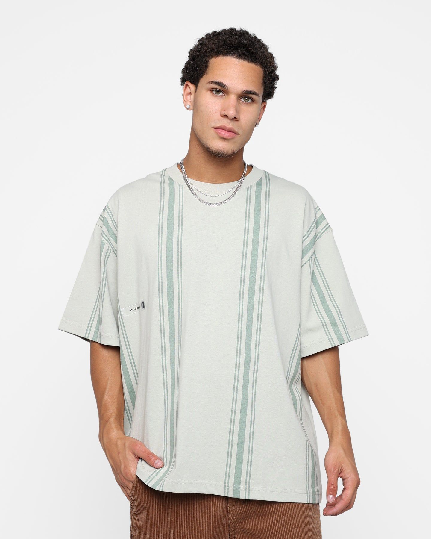 Students Golf Mullinax Knit Stripes T-Shirt Khaki sold by Culture Kings product image thumbnail 7