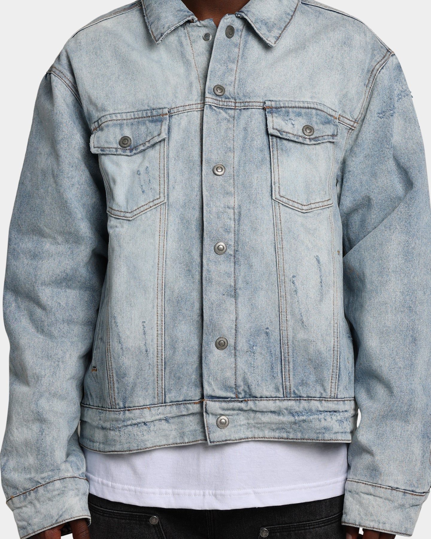 MNML Reversible Paisley Trucker Jacket Blue/Black sold by Culture Kings product image thumbnail 3