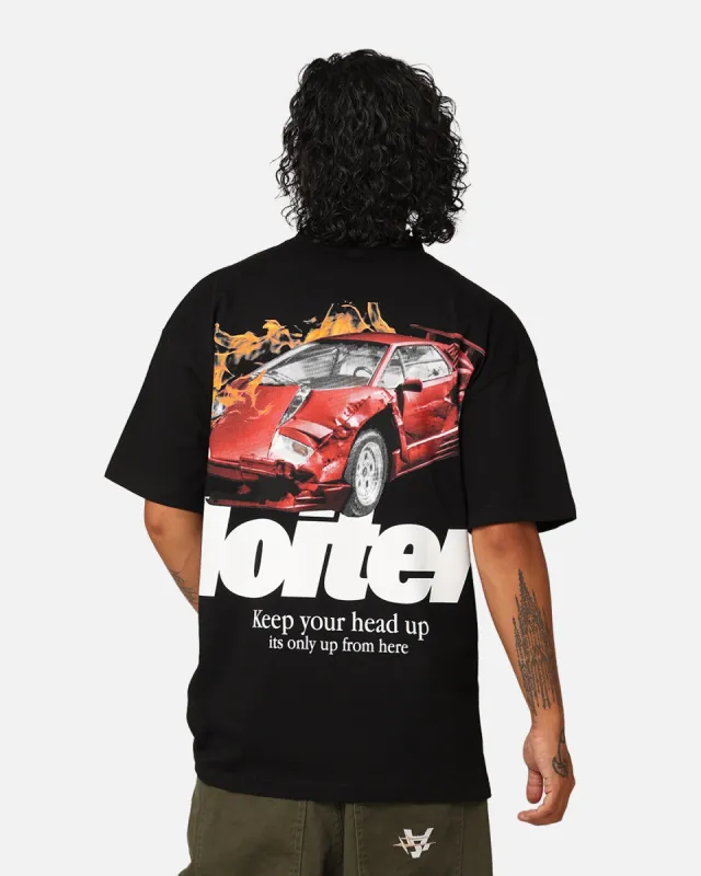 Loiter Collision T-Shirt Black sold by Culture Kings
