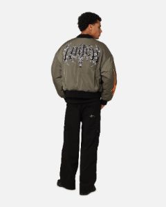 Loiter Shadow Cropped Bomber Jacket Khaki sold by Culture Kings