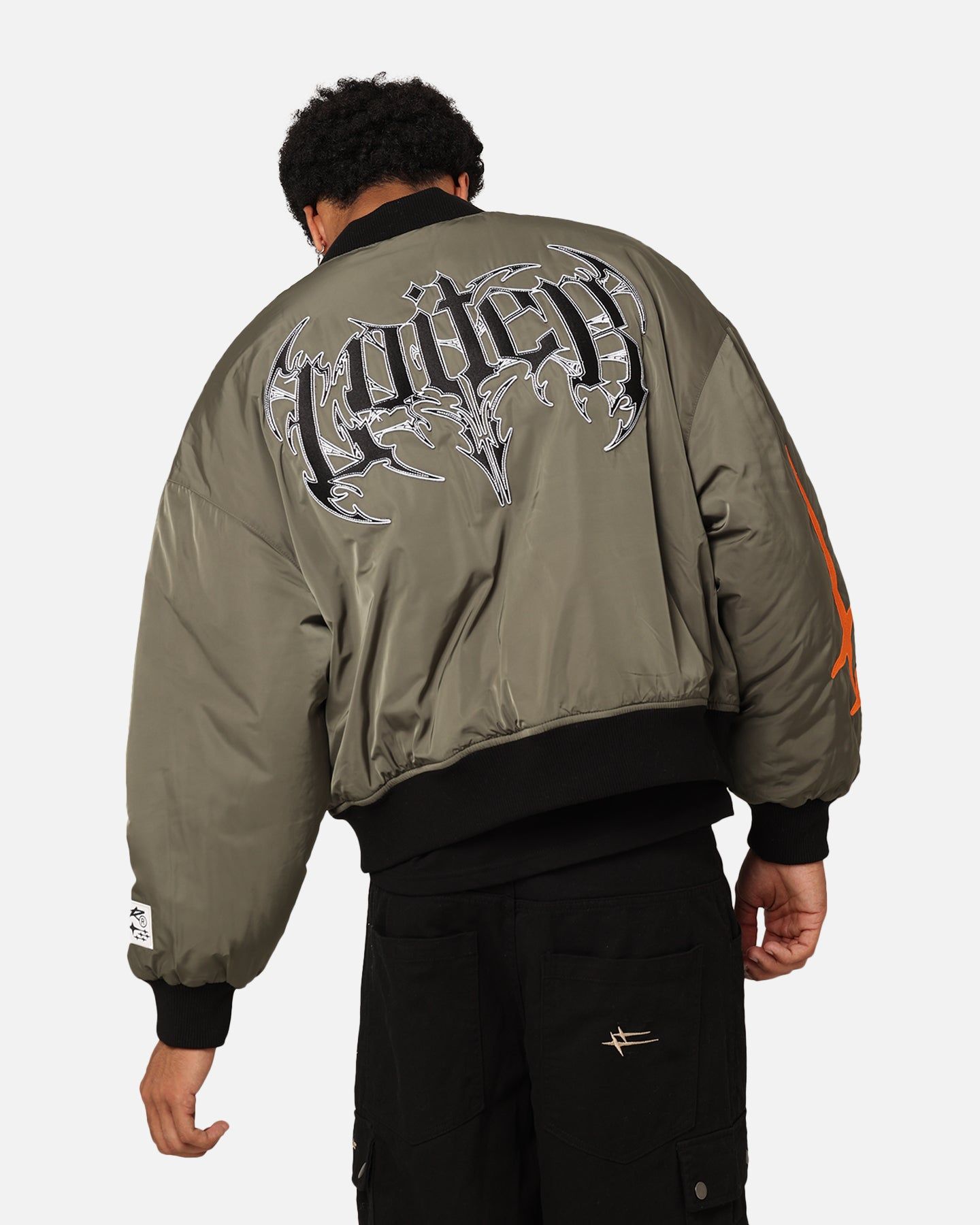 Loiter Shadow Cropped Bomber Jacket Khaki sold by Culture Kings