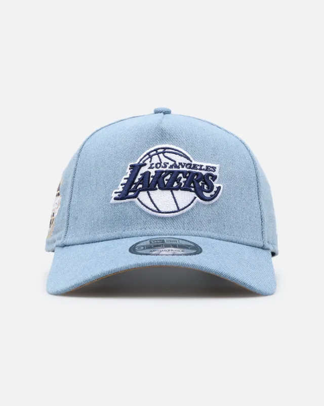 New Era Los Angeles Lakers 'Denim White' 9FORTY A-Frame Snapback Denim/Wheat/White sold by Culture Kings