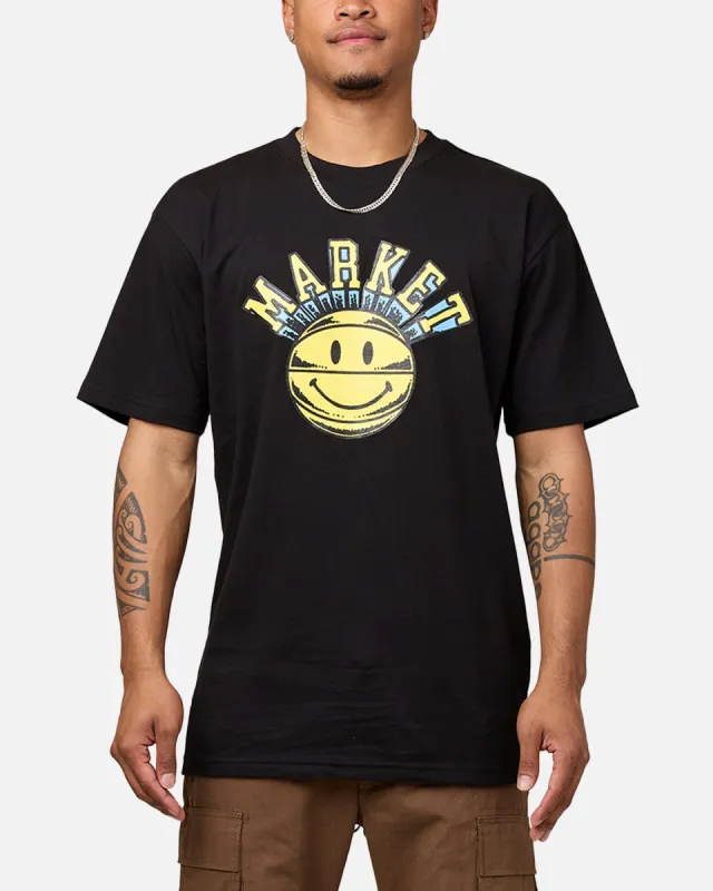 Market X Smiley Hoops T-Shirt Black sold by Culture Kings