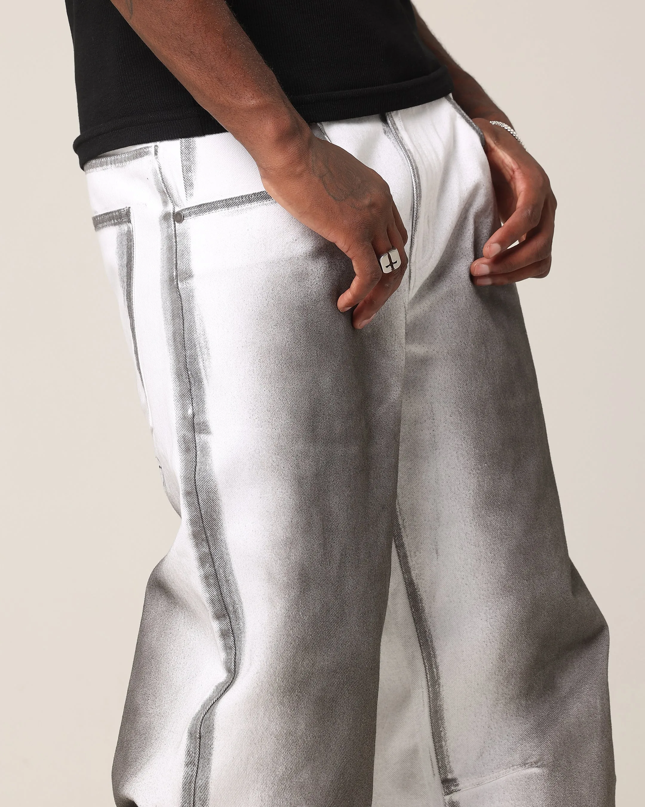 Saint Morta Flux Amplus Jeans White/Black sold by Culture Kings product image thumbnail 3