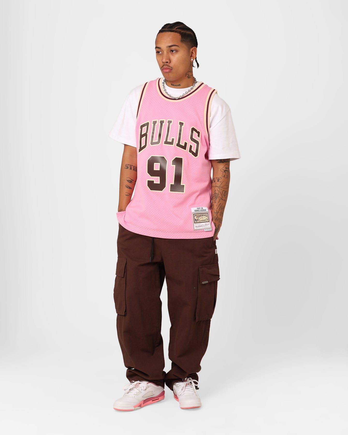 Mitchell & Ness Chicago Bulls Dennis Rodman Brown Sugar Bacon Swing Jersey Pink sold by Culture Kings product image thumbnail 3