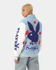 Playboy By CK Team Varsity Jacket Blue/Off White sold by Culture Kings