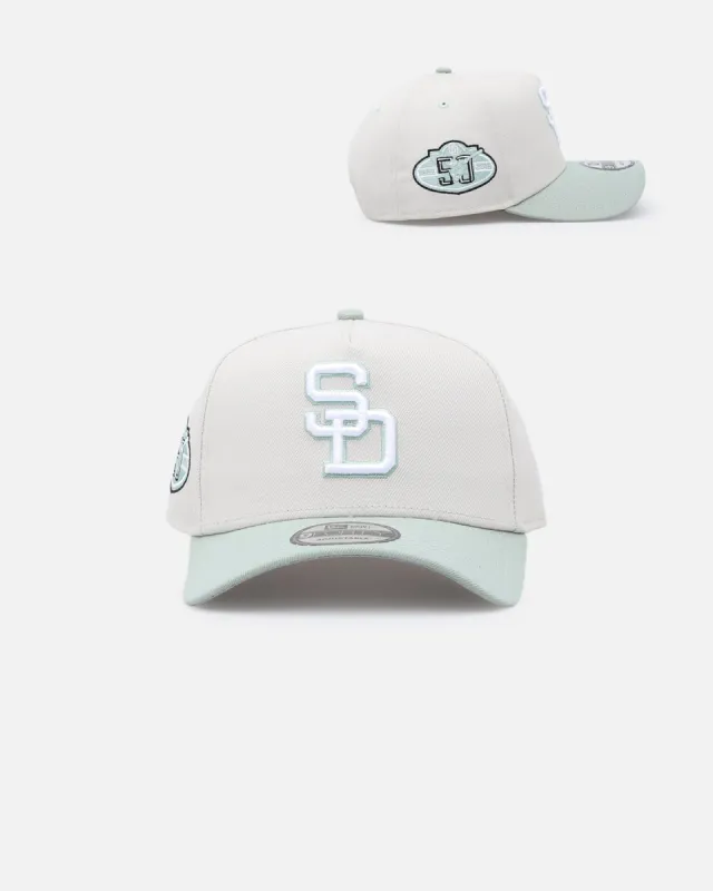 New Era San Diego Padres 'Sea Glass' 9FORTY A-Frame Snapback Stone/Green sold by Culture Kings