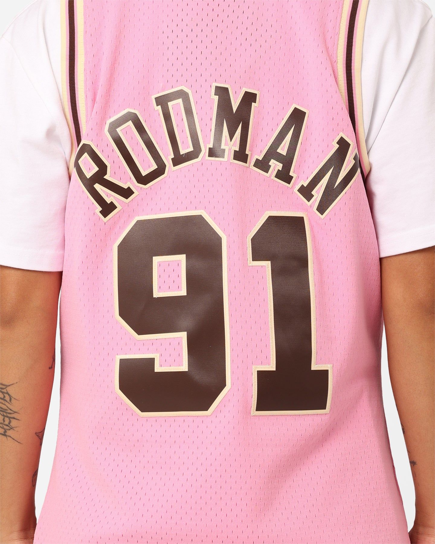 Mitchell & Ness Chicago Bulls Dennis Rodman Brown Sugar Bacon Swing Jersey Pink sold by Culture Kings product image thumbnail 5
