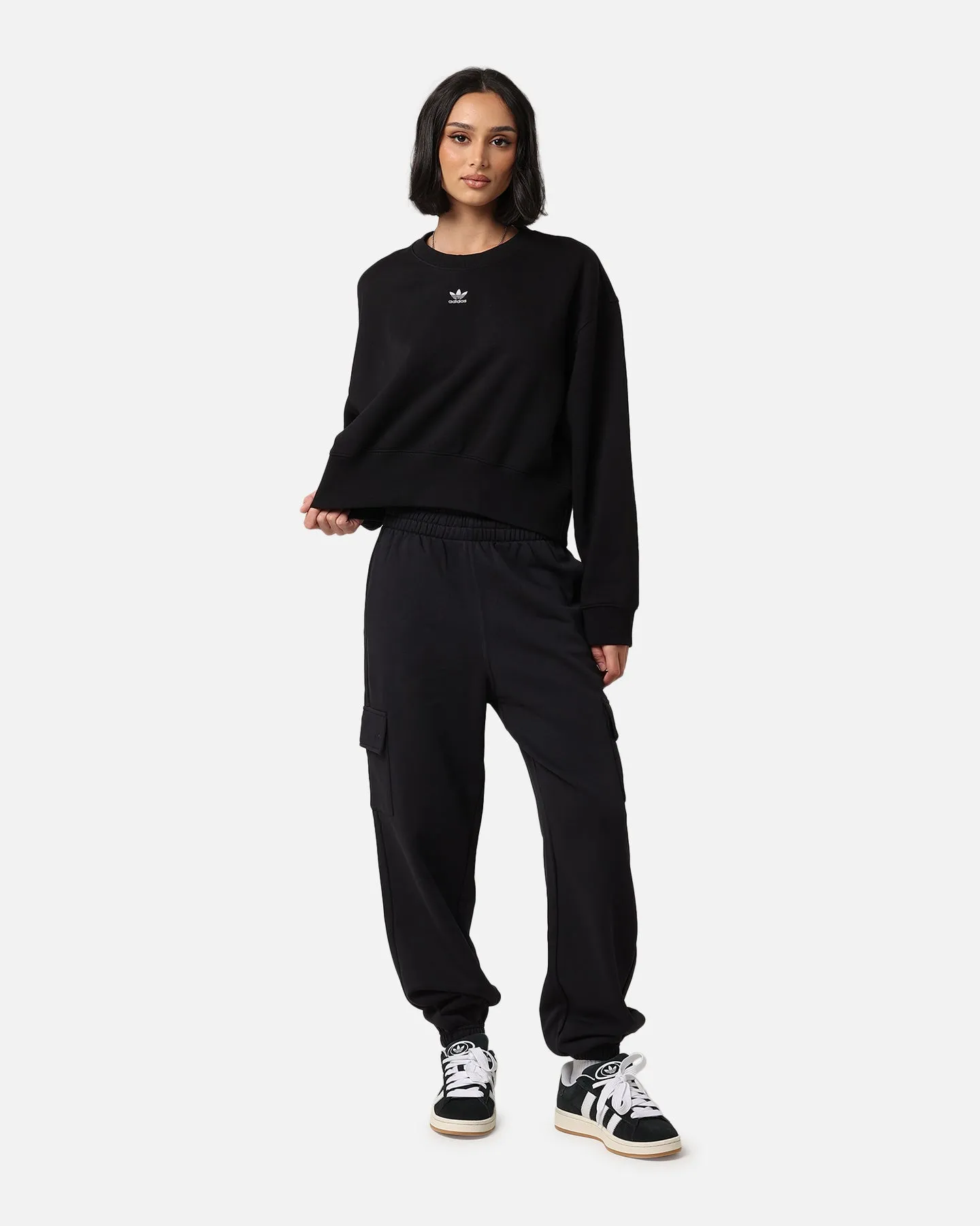Adidas Women's Essentials Crewneck Sweatshirt Black sold by Culture Kings product image thumbnail 2