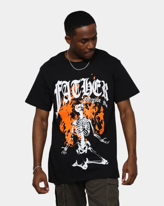 Father Forgive Me In Flames T-Shirt Black made by Culture Kings