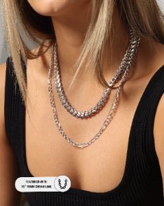 House Of Auric 4.8mm Figaro Chain Sterling Silver sold by Culture Kings