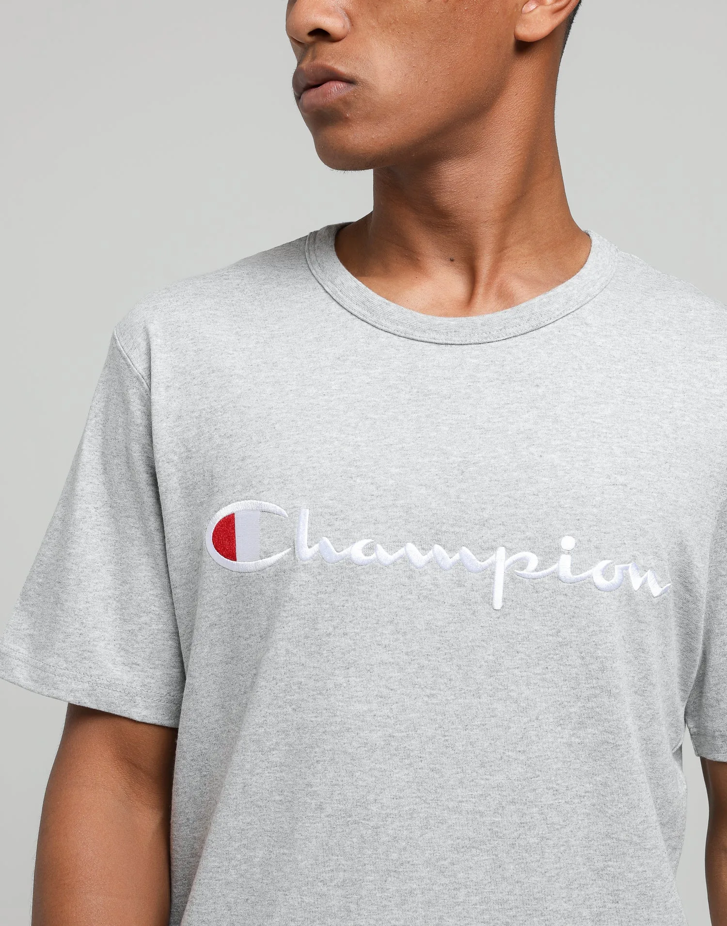 Champion Heritage Script Tee Oxford Heather sold by Culture Kings product image thumbnail 2