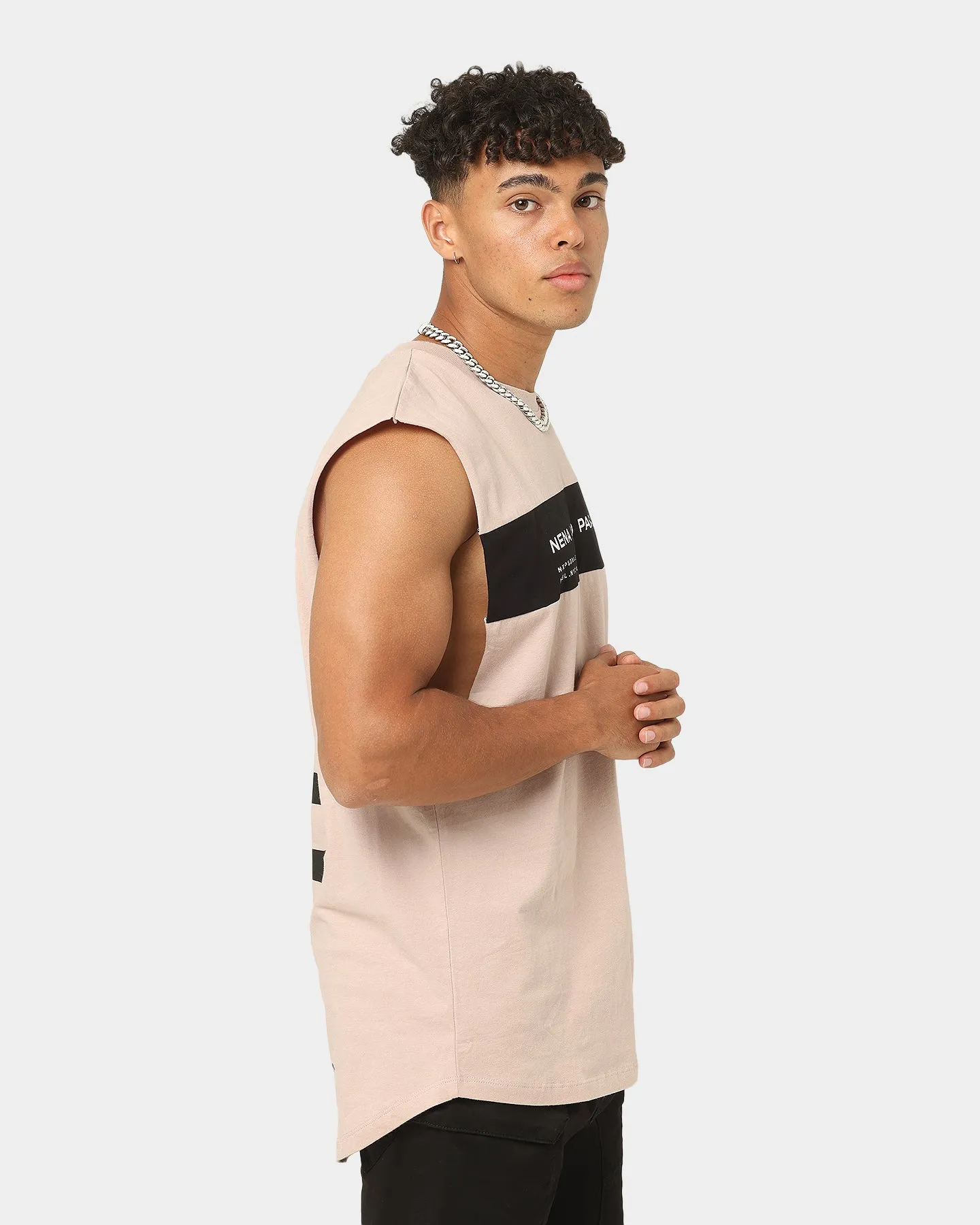 Nena and Pasadena Overthrown Scoop Back Muscle T-shirt Pigment Mushroom sold by Culture Kings product image thumbnail 5