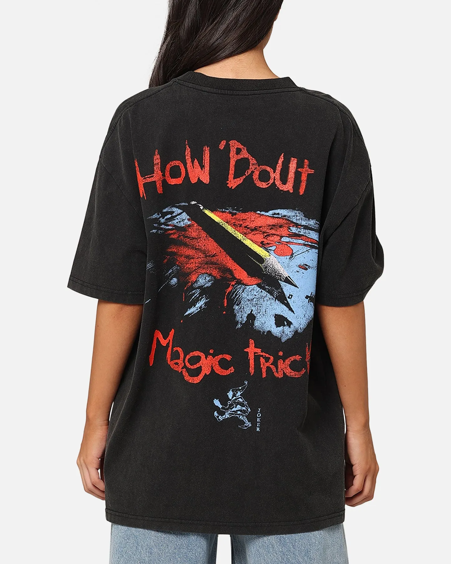 American Thrift X DC Batman The Joker Magic Trick Heavy T-Shirt Vintage Black sold by Culture Kings product image thumbnail 2