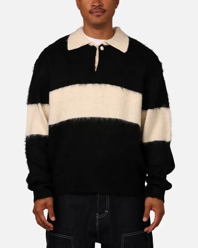 MNML Mohair Rugby Sweater Black/White sold by Culture Kings