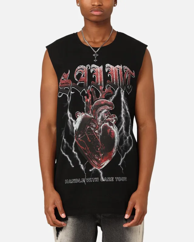 Saint Morta Handle With Care Tour Muscle T-Shirt Black sold by Culture Kings