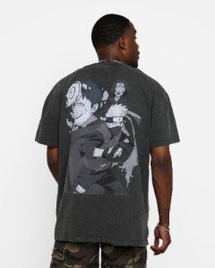 Goat Crew X Naruto Obito Heavyweight Vintage T-Shirt Black Wash sold by Culture Kings