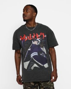 Goat Crew X Naruto Obito Heavyweight Vintage T-Shirt Black Wash sold by Culture Kings