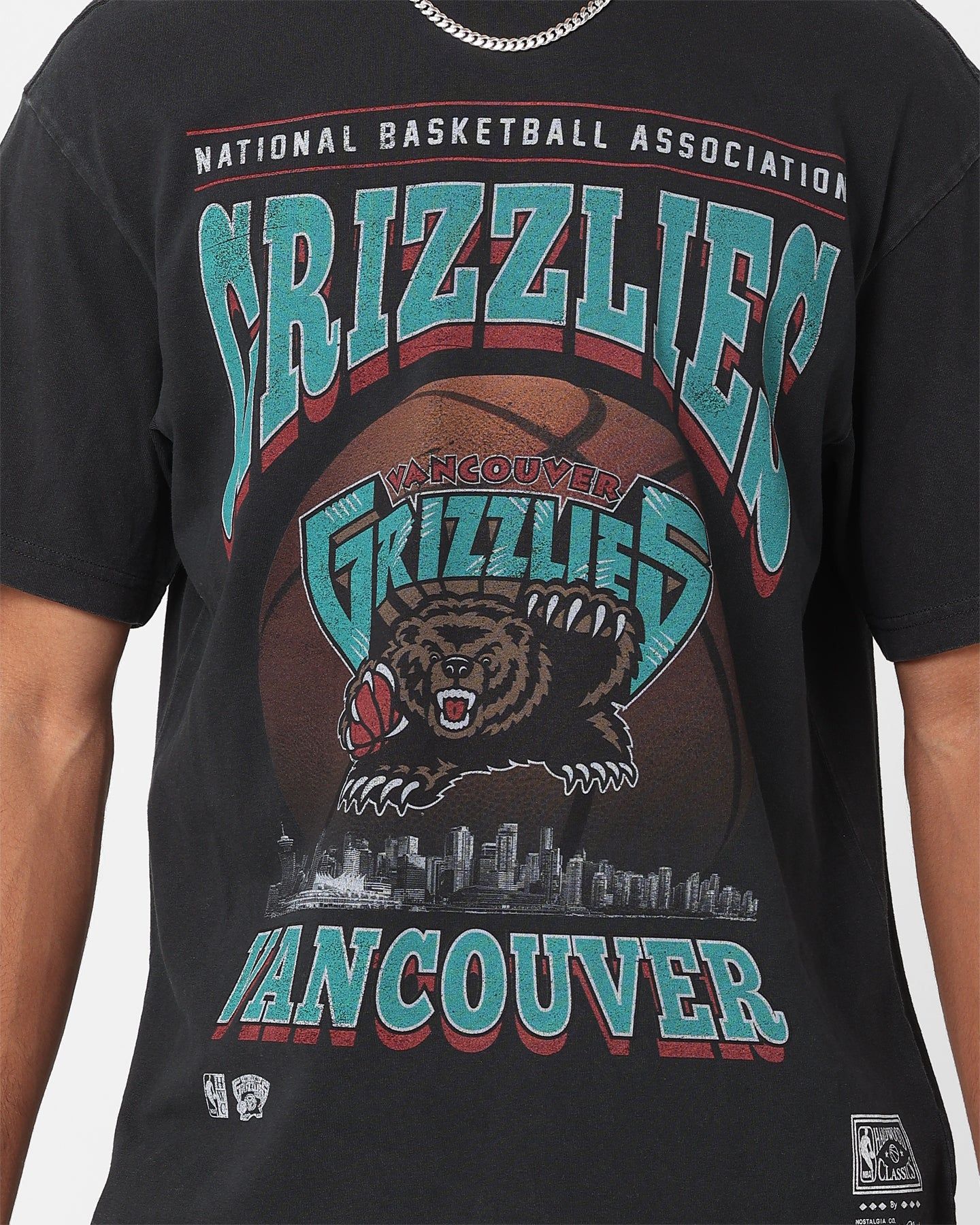 Mitchell & Ness Vancouver Grizzlies Skyline T-Shirt Faded Black sold by Culture Kings product image thumbnail 3