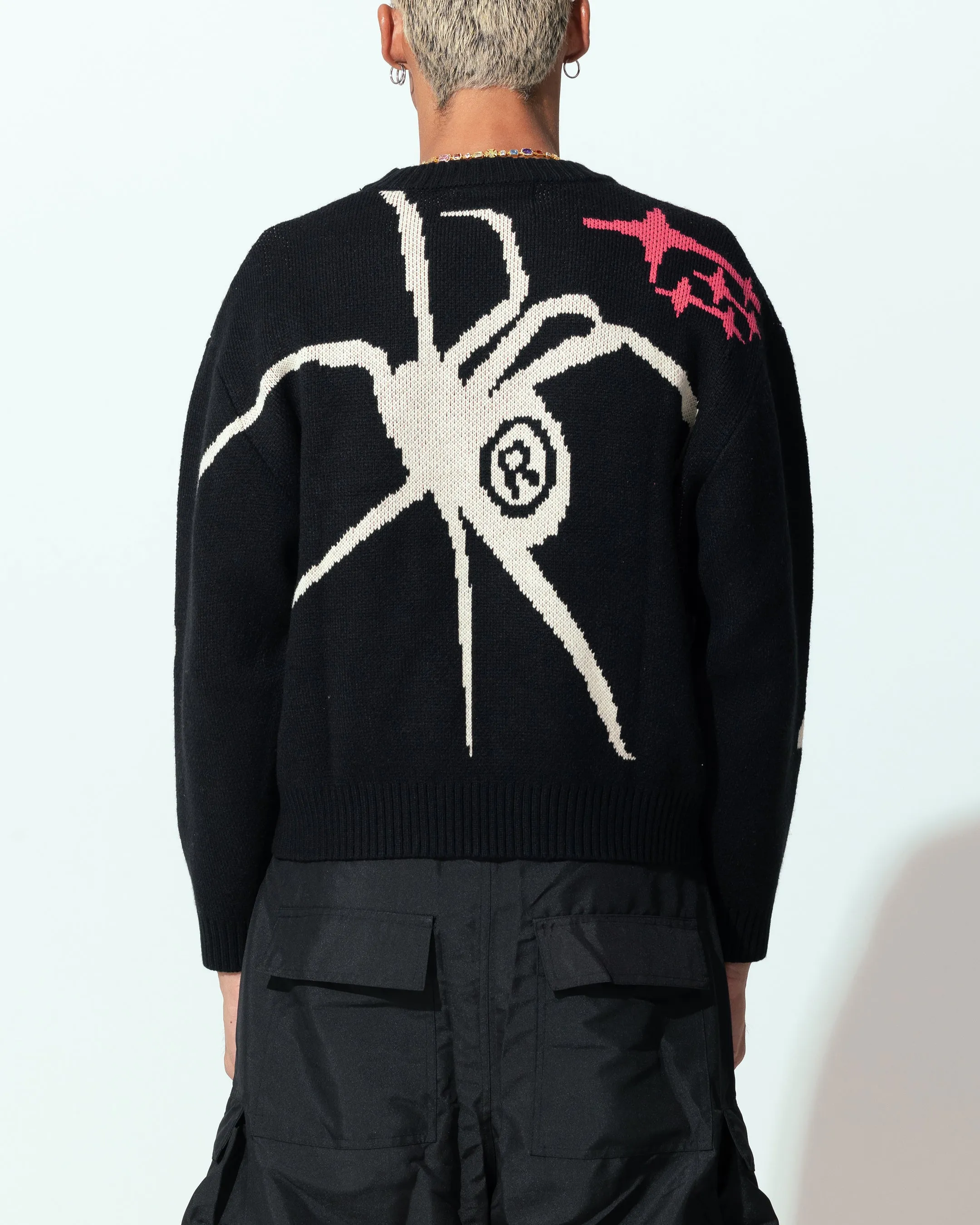 Loiter Spider Knit Sweater Black/White sold by Culture Kings product image thumbnail 2