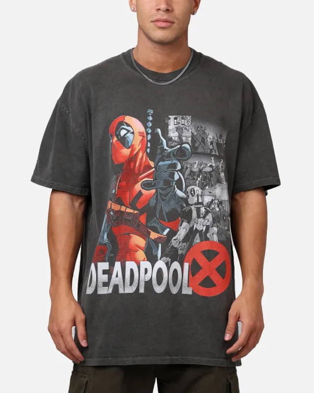 Goat Crew Marvel Deadpool Comic Heavyweight T-Shirt Black Wash sold by Culture Kings