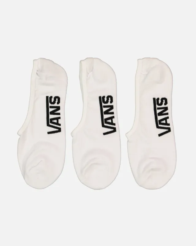 Vans Classic Super No Show Socks 6.5 3 Pack White sold by Culture Kings