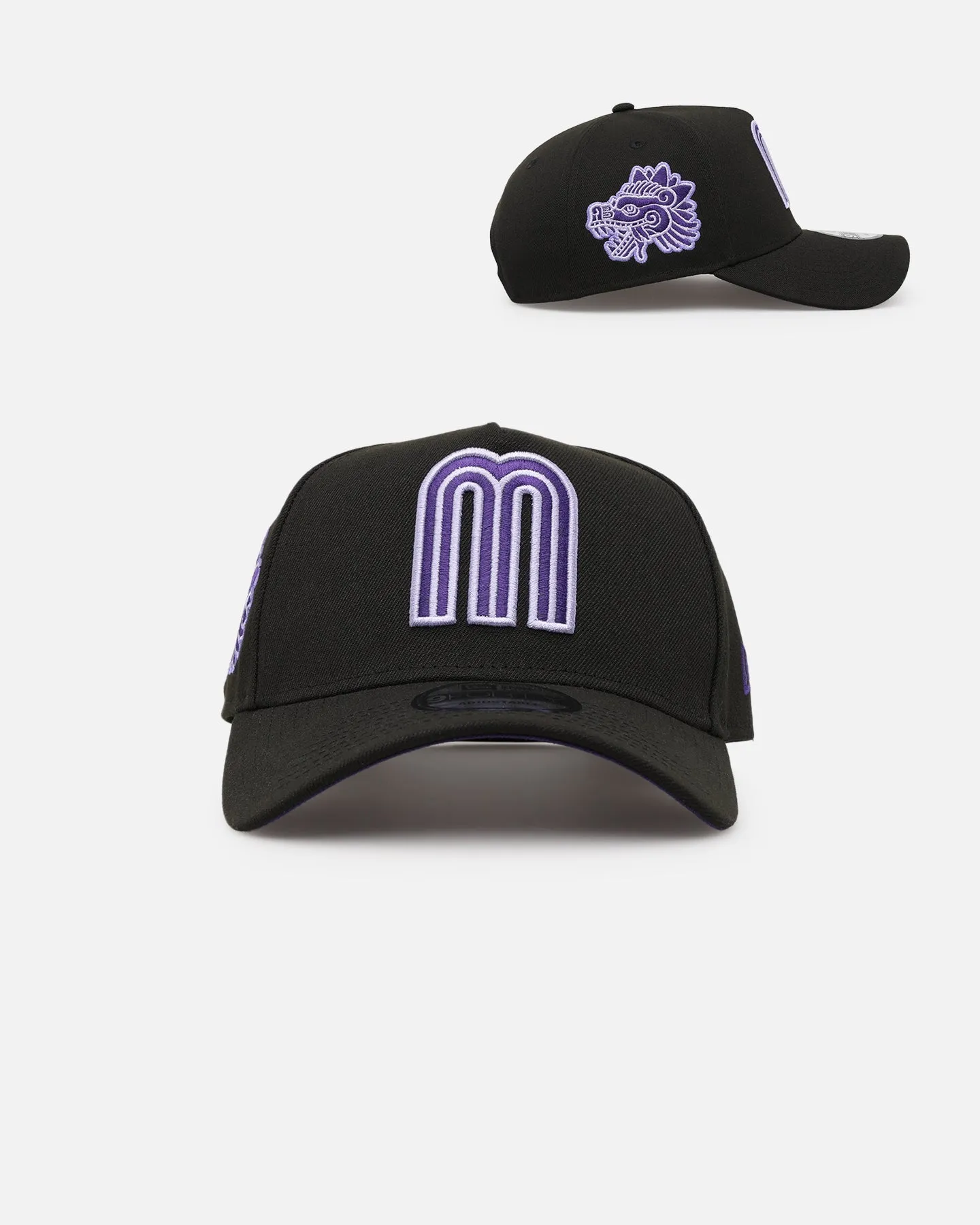 New Era Mexico National Baseball Team 'Purple Haze' 9FORTY A-Frame Snapback Black/Purple sold by Culture Kings