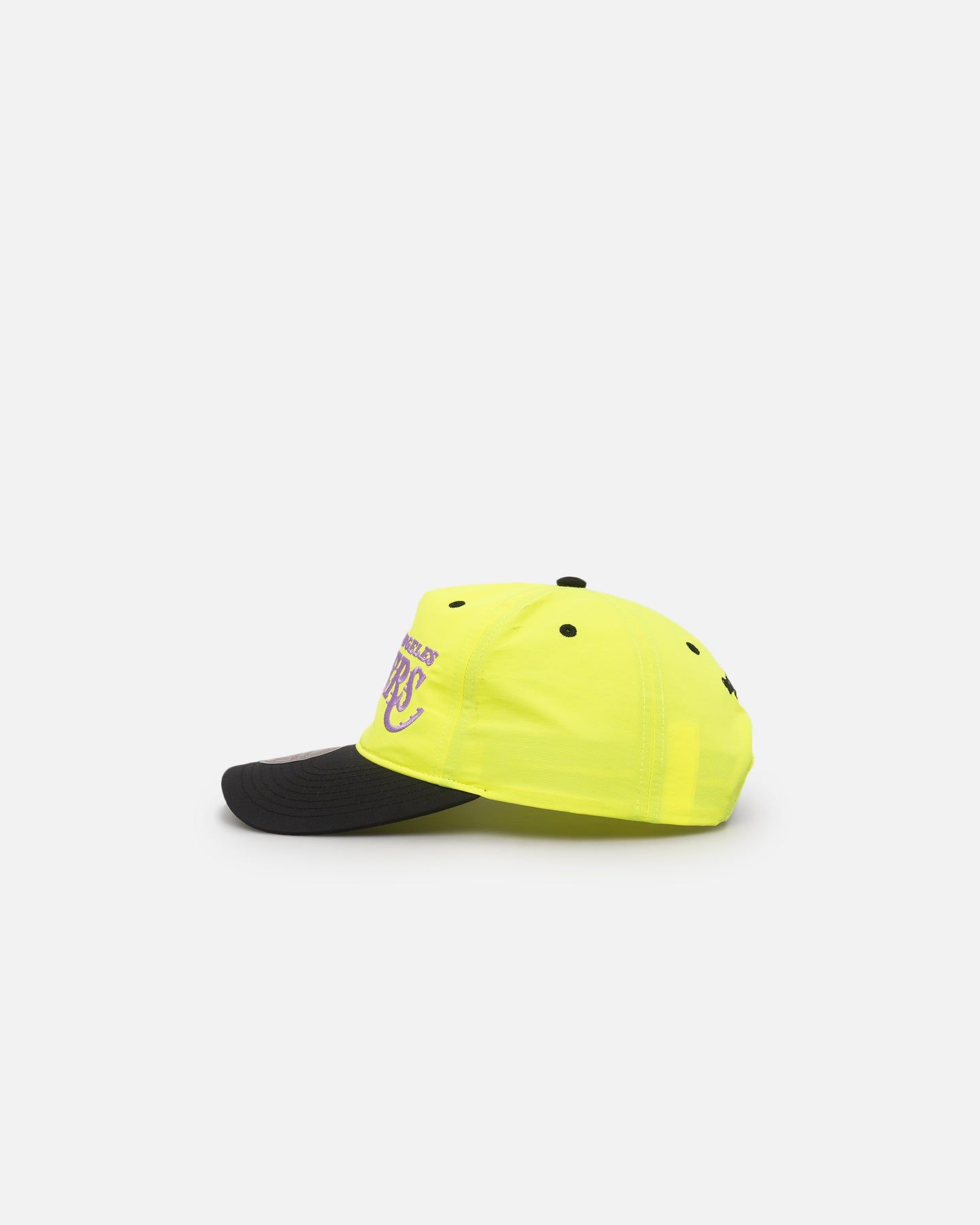 Mitchell & Ness Los Angeles Lakers Nylon Deadstock 2-Tone Snapback Neon Yellow/Black sold by Culture Kings product image thumbnail 4