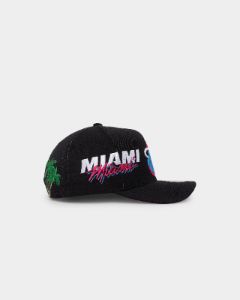 Mitchell & Ness Miami Heat 'Highway' Pro Crown Snapback Black sold by Culture Kings