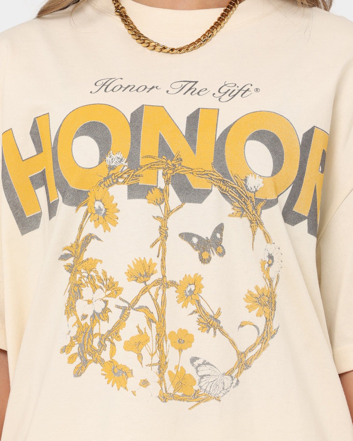Honor The Gift Honor Peace T-Shirt Cream sold by Culture Kings product image thumbnail 3