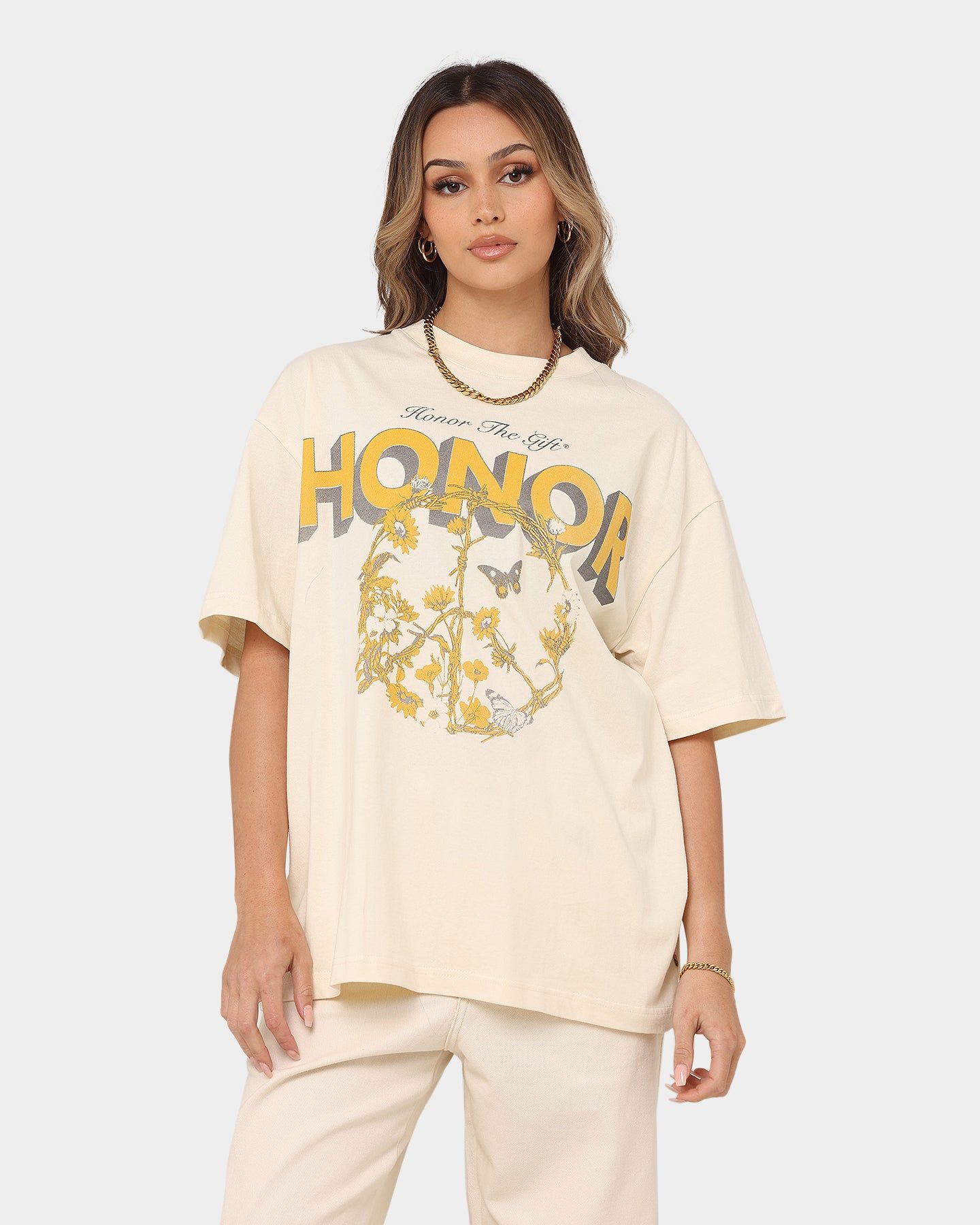 Honor The Gift Honor Peace T-Shirt Cream sold by Culture Kings