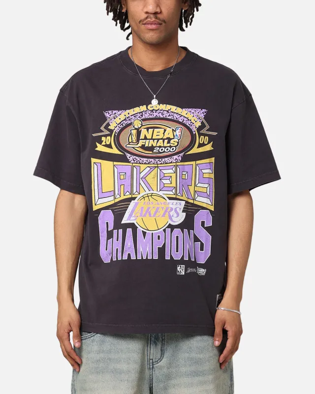 Mitchell & Ness Los Angeles Lakers Road to Finals T-Shirt Overdyed Black sold by Culture Kings
