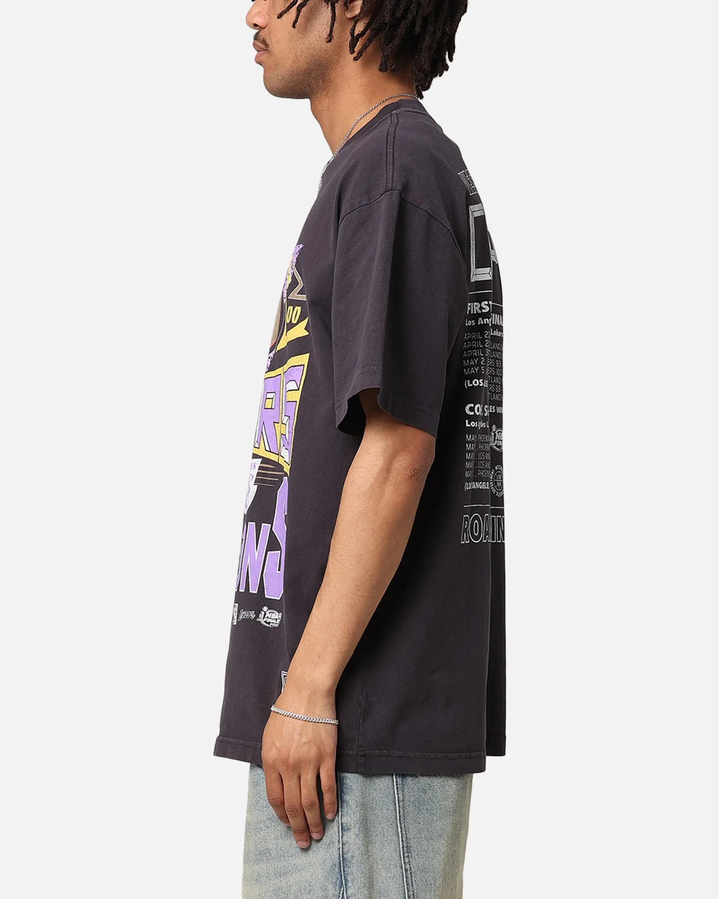 Mitchell & Ness Los Angeles Lakers Road to Finals T-Shirt Overdyed Black sold by Culture Kings product image thumbnail 5