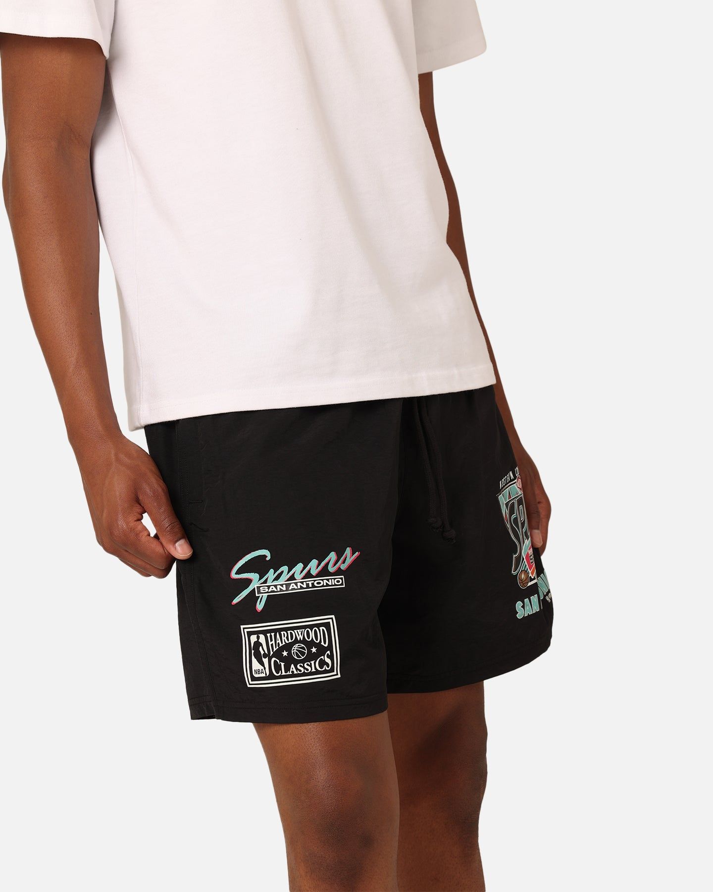 Mitchell & Ness San Antonio Spurs Tri 2.0 Shorts Black sold by Culture Kings product image thumbnail 3