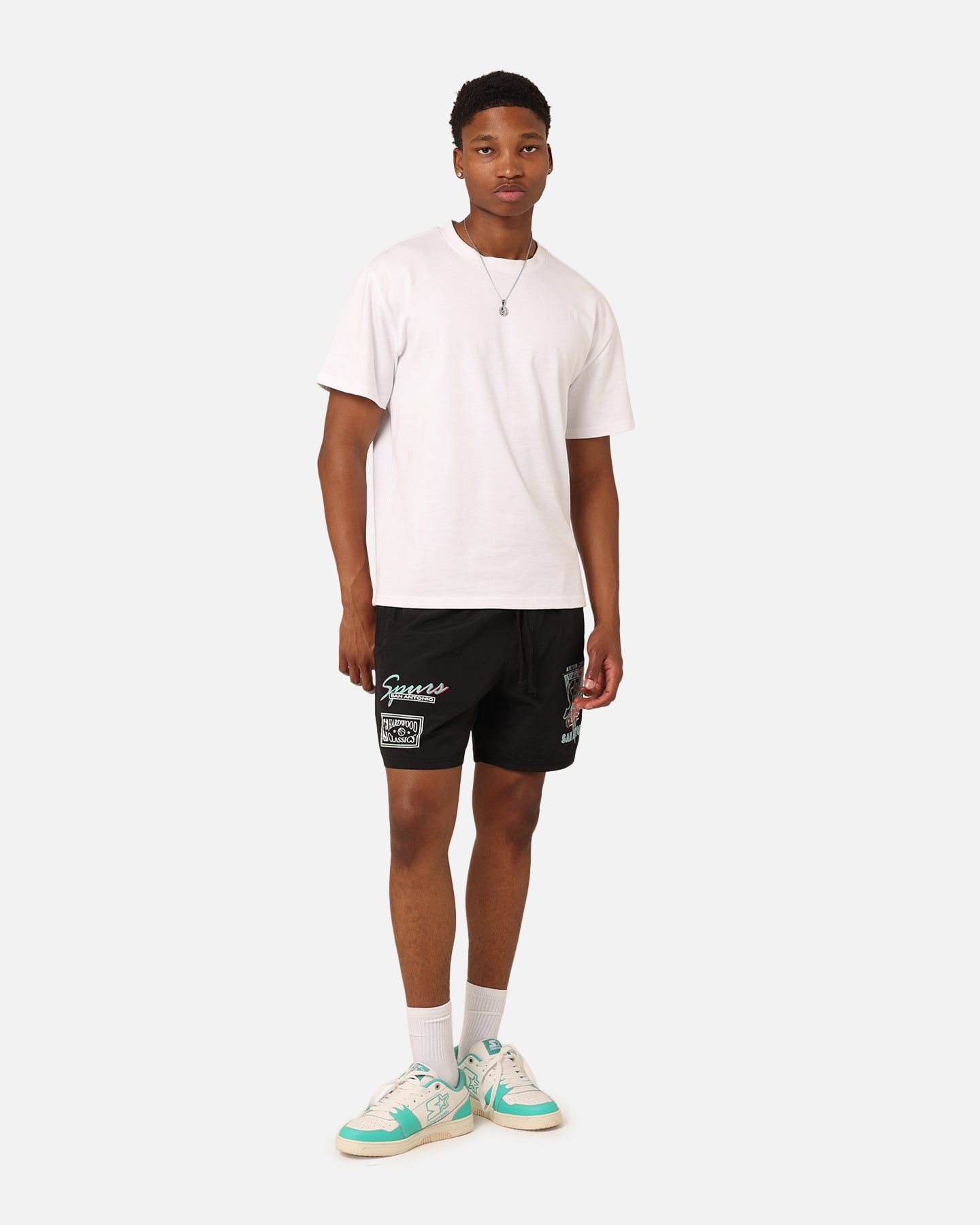 Mitchell & Ness San Antonio Spurs Tri 2.0 Shorts Black sold by Culture Kings product image thumbnail 2