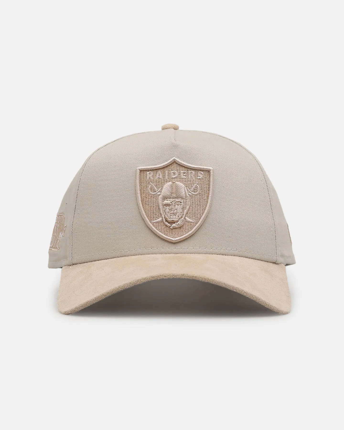 New Era Oakland Raiders 'Cream Suede' 9FORTY A-Frame Strapback Stone/Oatmilk sold by Culture Kings