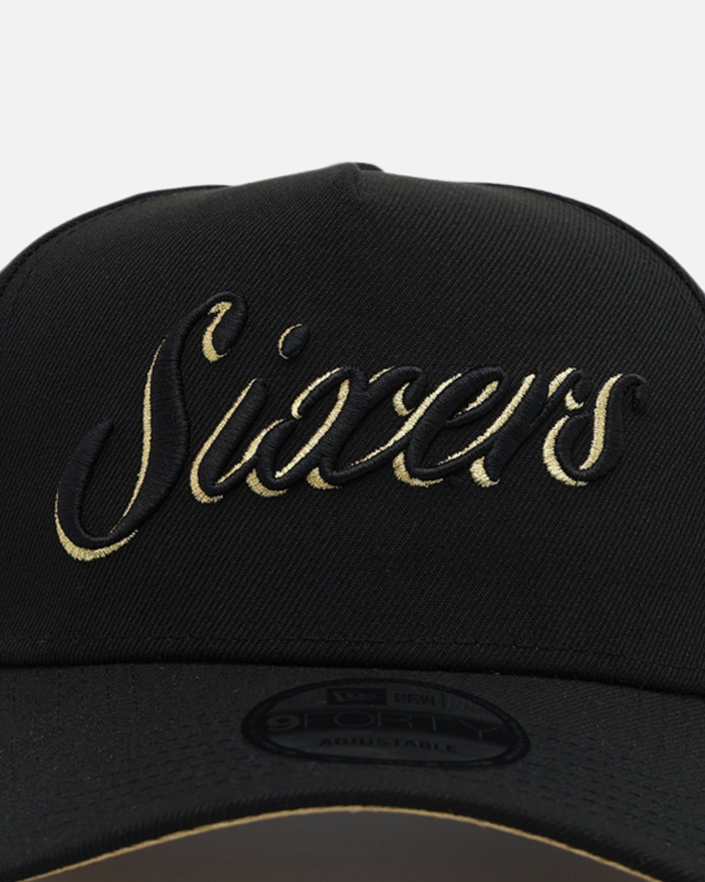 New Era Philadelphia 76ers 'NBA Gold Links' 9FORTY A-Frame Snapback Black/Gold sold by Culture Kings product image thumbnail 5