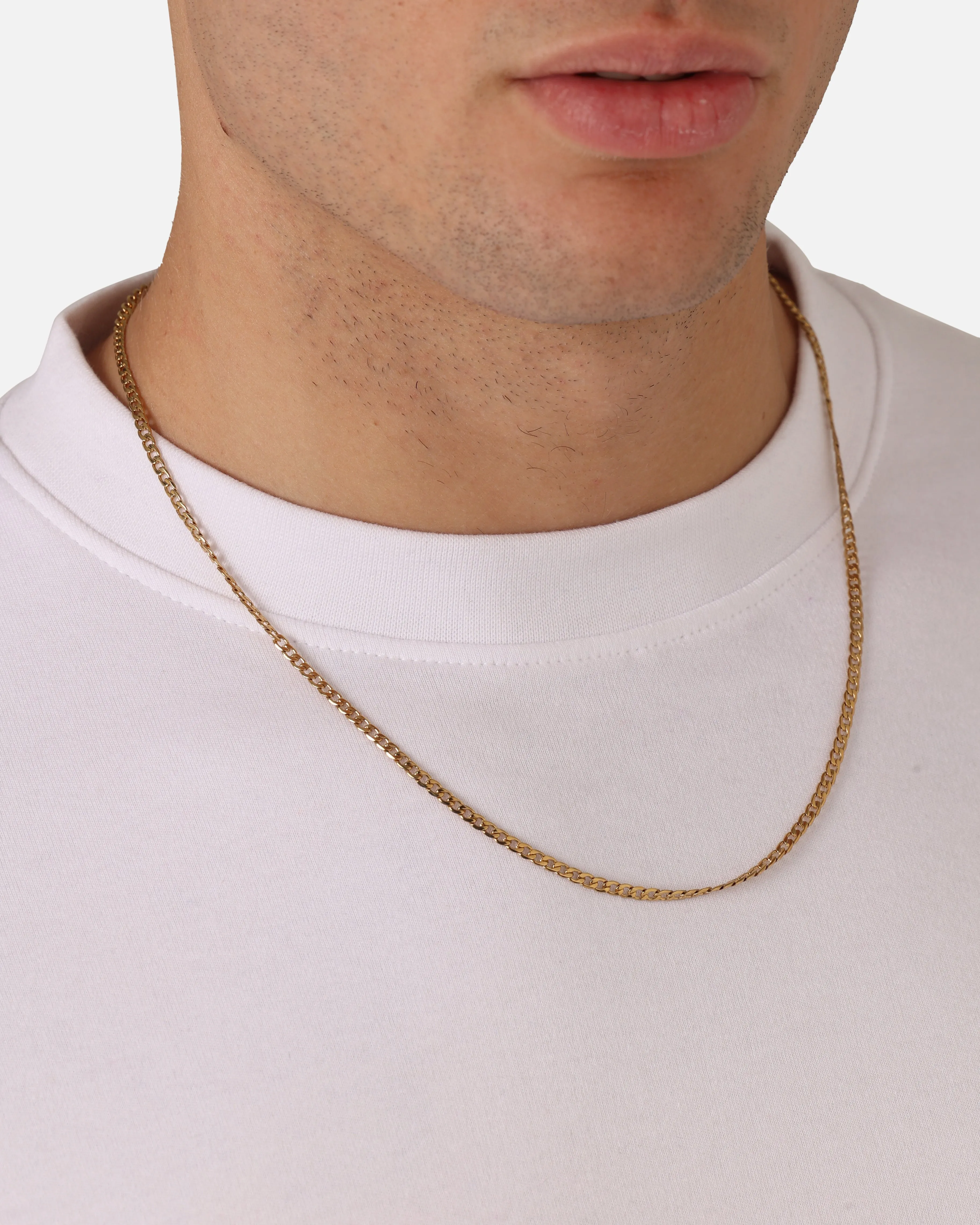 Saint Morta 3mm Smooth Cut Cuban Chain Gold sold by Culture Kings