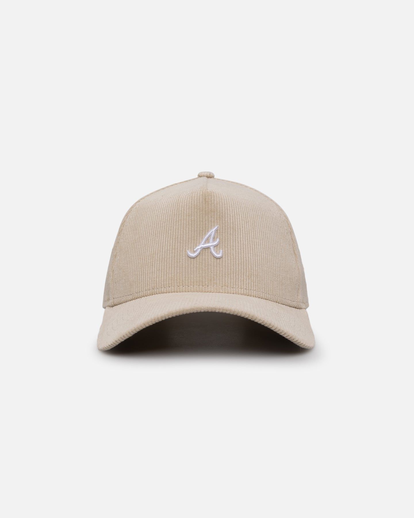 New Era Atlanta Braves 'Micro Cord Cream' 9FORTY A-Frame Snapback Cream/White sold by Culture Kings