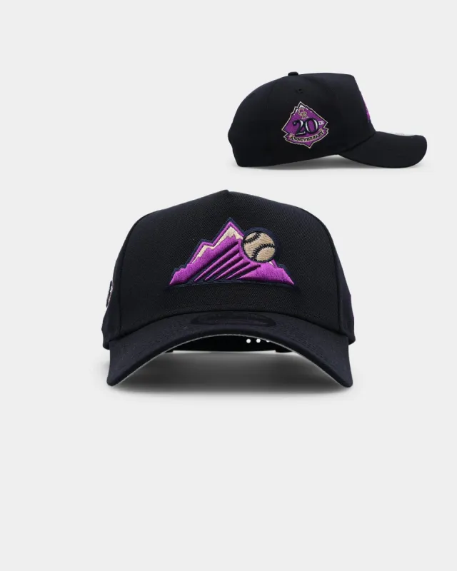 New Era Colorado Rockies 'Acai' 9FORTY A-Frame Snapback Navy/Magenta sold by Culture Kings