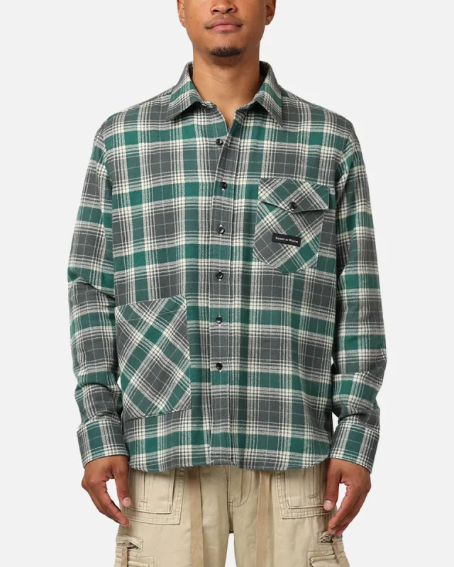 Raised By Wolves Plaid Flannel Shirt Eucalyptus sold by Culture Kings