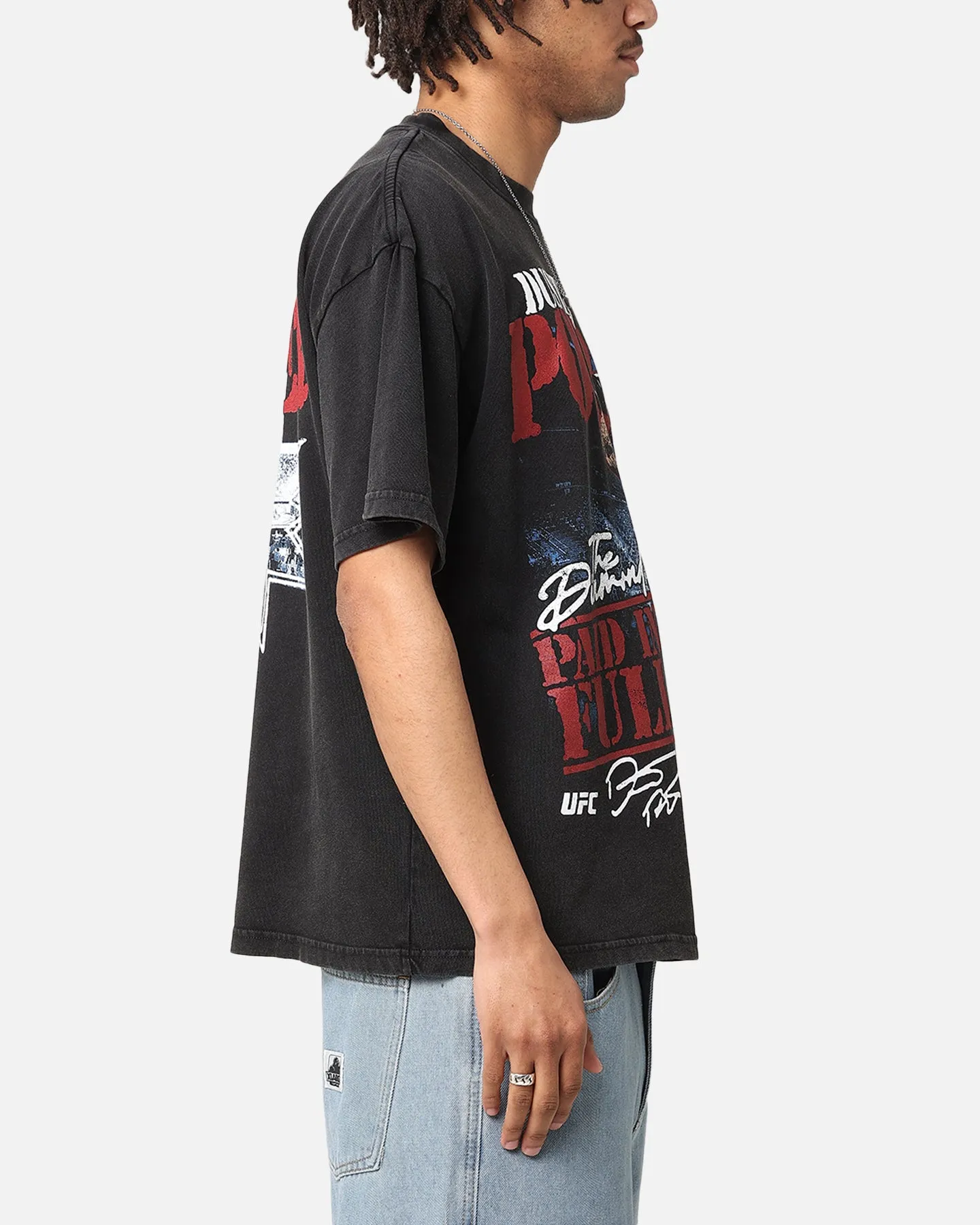 UFC By Culture Kings Dustin Poirier Paid In Full Vintage T-Shirt Black Acidwash sold by Culture Kings product image thumbnail 5