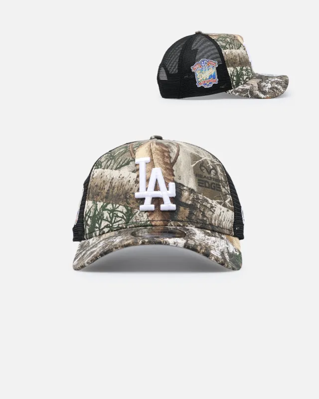 New Era Los Angeles Dodgers 9FORTY A-Frame Trucker Snapback Real Tree sold by Culture Kings