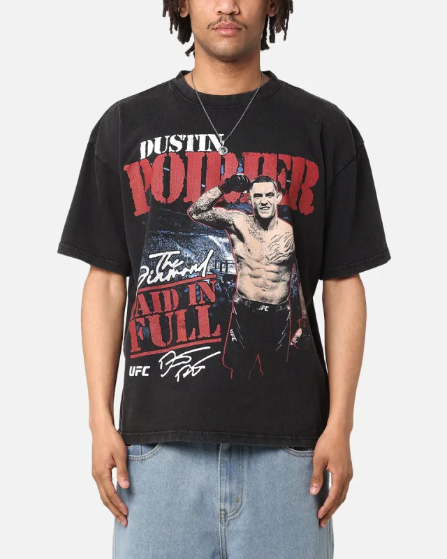 UFC By Culture Kings Dustin Poirier Paid In Full Vintage T-Shirt Black Acidwash sold by Culture Kings