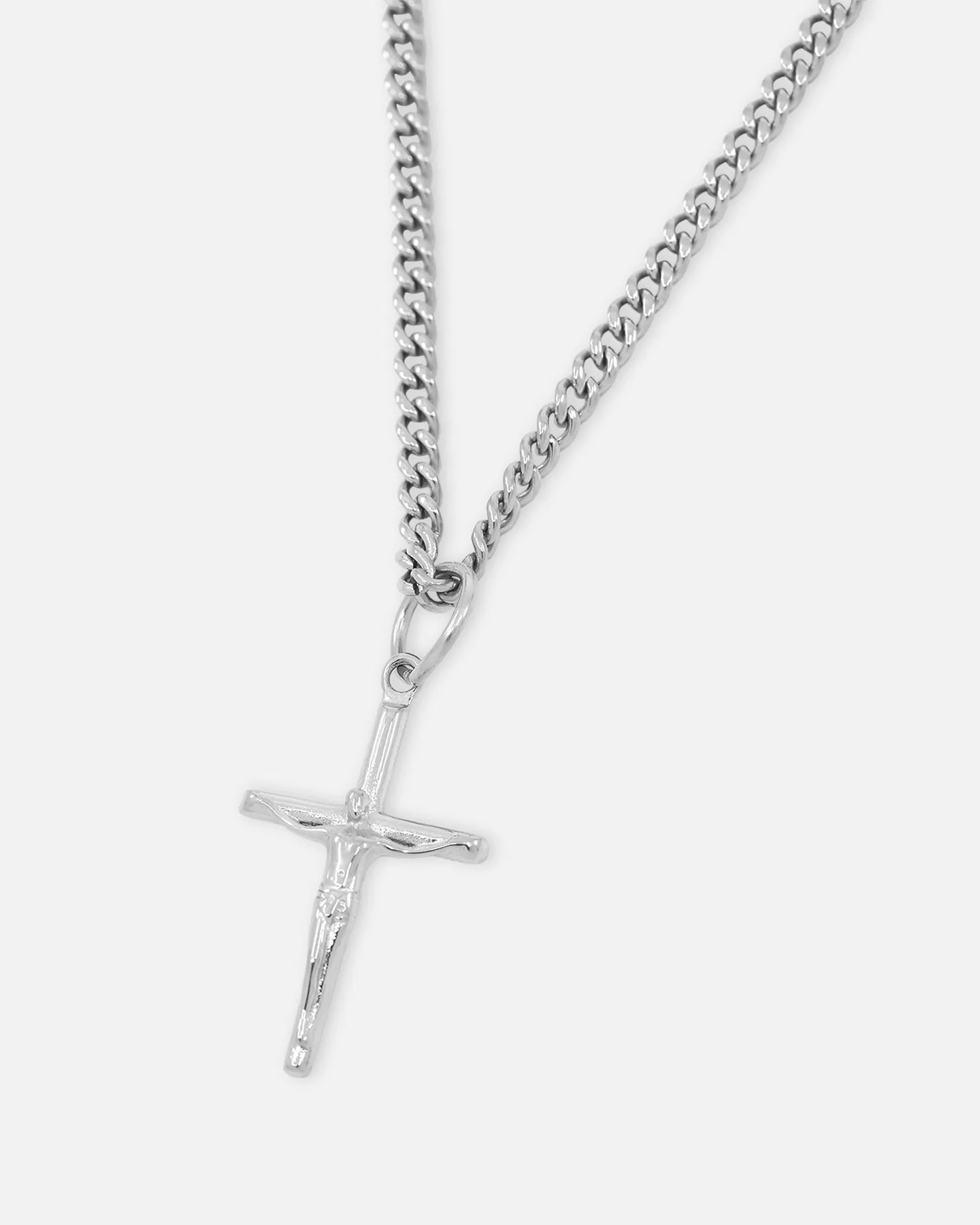 Saint Morta Crucifix Cuban Necklace White Gold sold by Culture Kings product image thumbnail 2