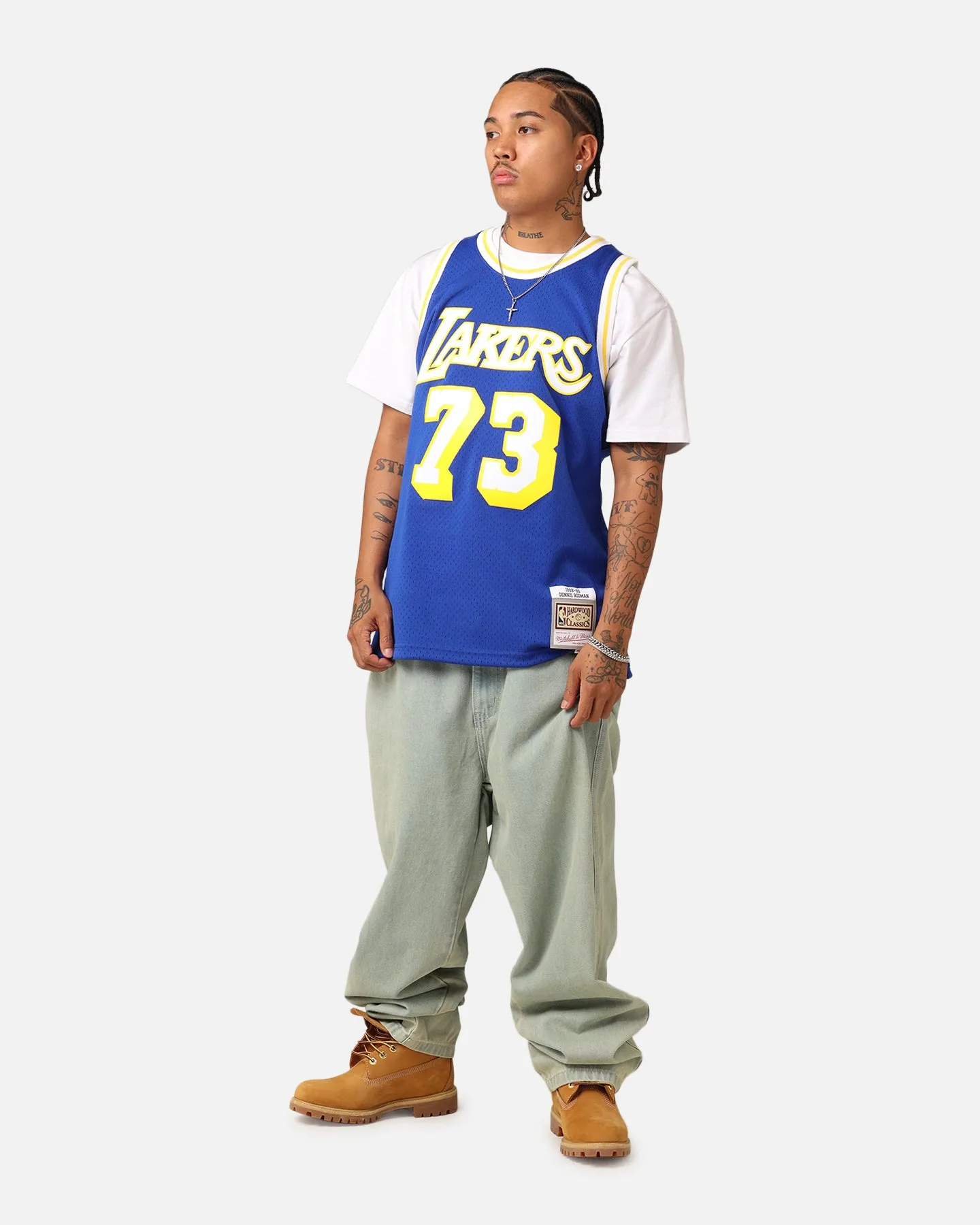 Mitchell & Ness Los Angeles Lakers Dennis Rodman '98-99 College Twist Swing Jersey Blue/Yellow sold by Culture Kings product image thumbnail 3