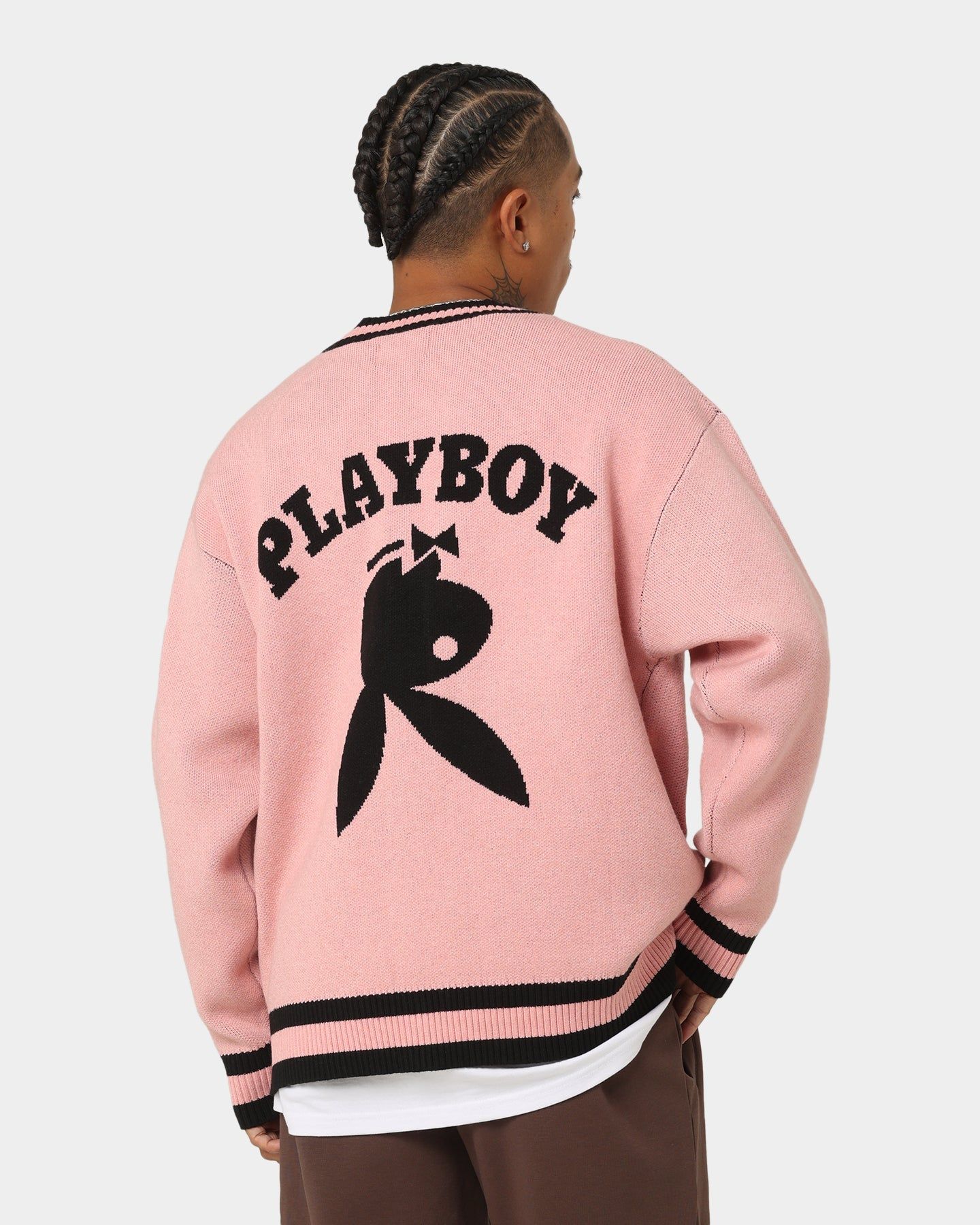 Playboy By CK Collegiate Cardigan Pink/Black sold by Culture Kings product image thumbnail 3