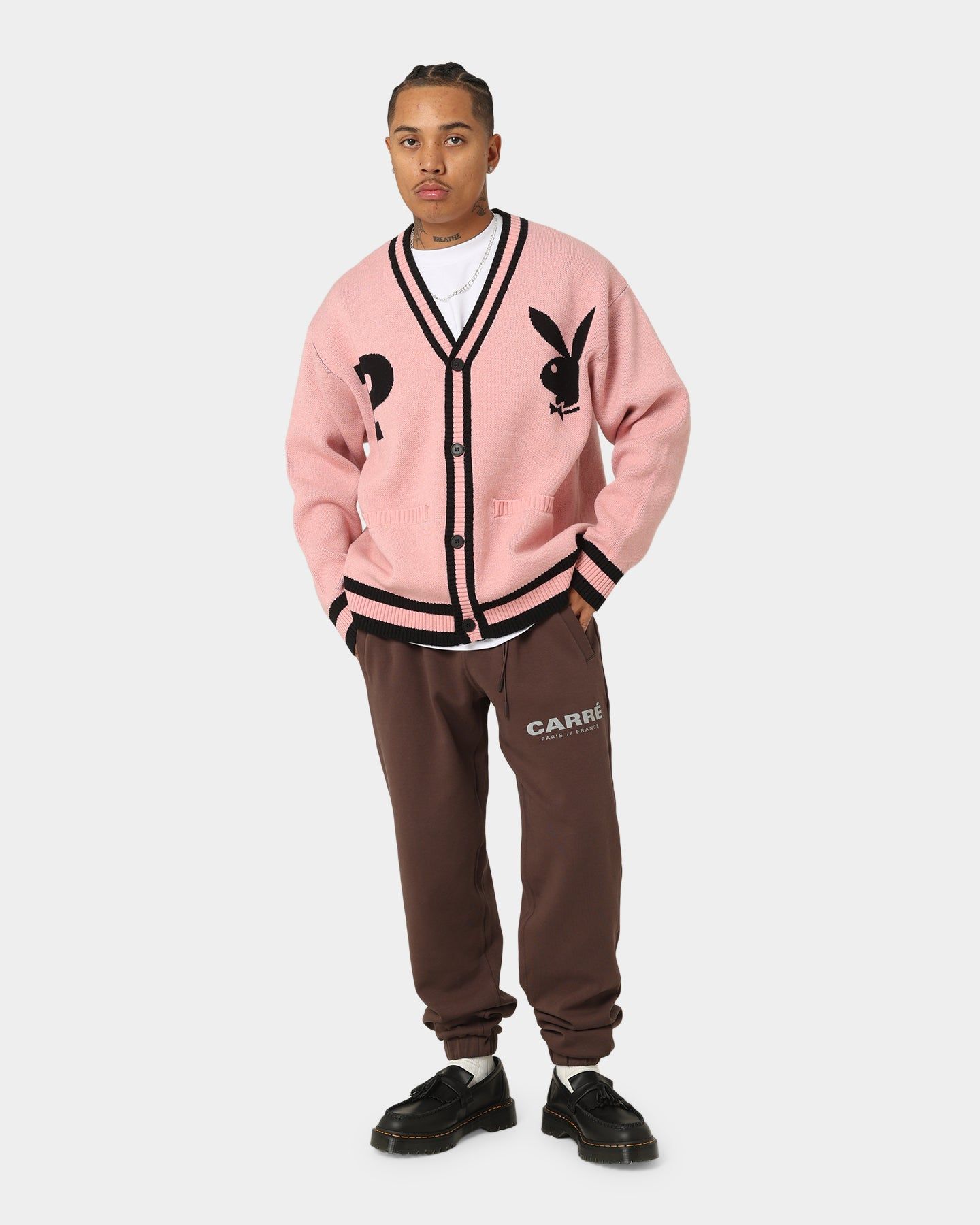 Playboy By CK Collegiate Cardigan Pink/Black sold by Culture Kings product image thumbnail 5